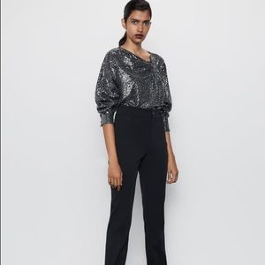 Brand new Zara knotted sequin top.